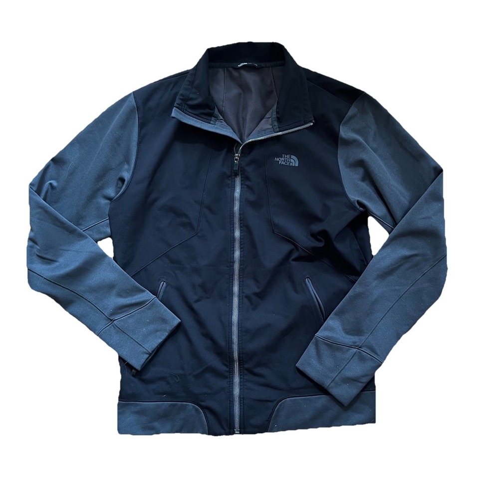 North Face Kadet Full Zip Black Jacket Men's Size M Lightweight Track Logo‎ Hike